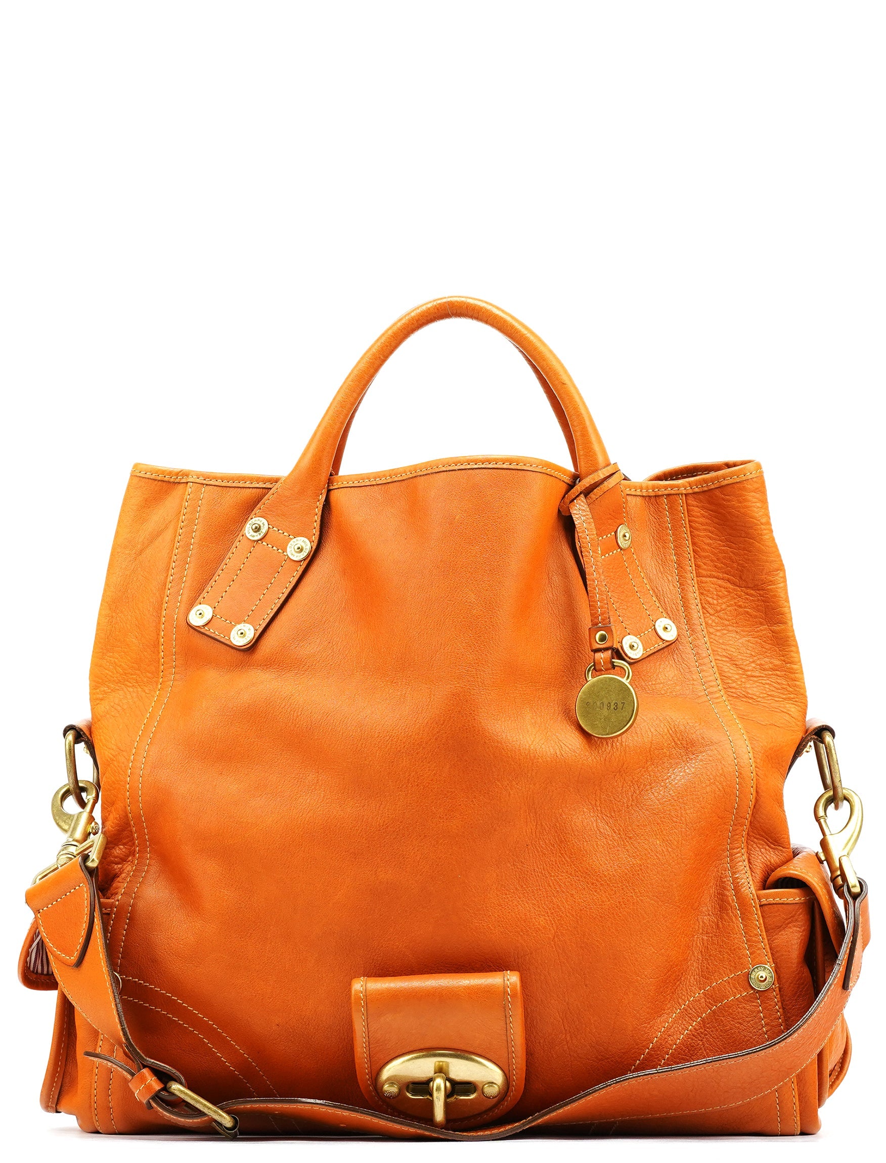 Light Brown Leather 2-Way Bag