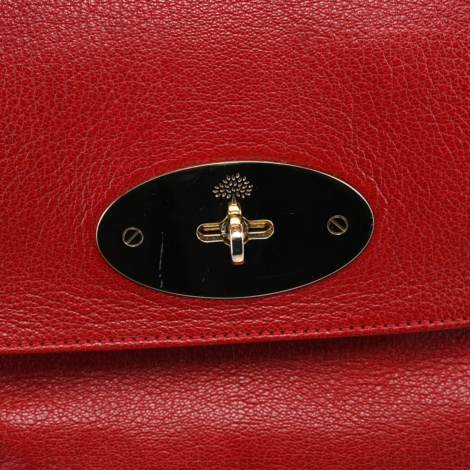 Red Leather Bayswater Tote Bag