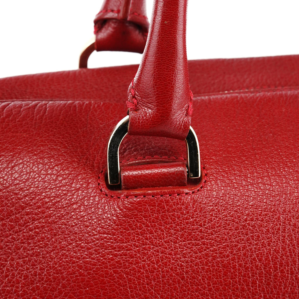 Red Leather Bayswater Tote Bag