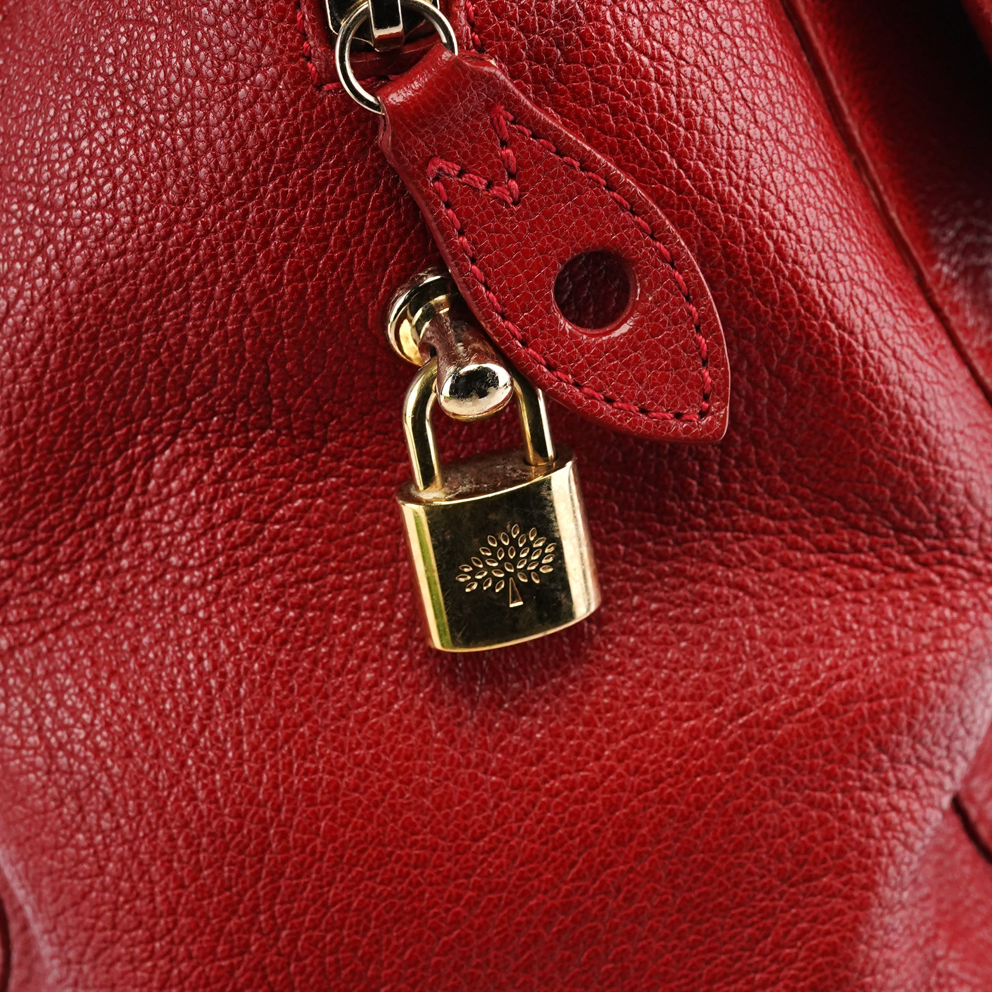 Red Leather Bayswater Tote Bag