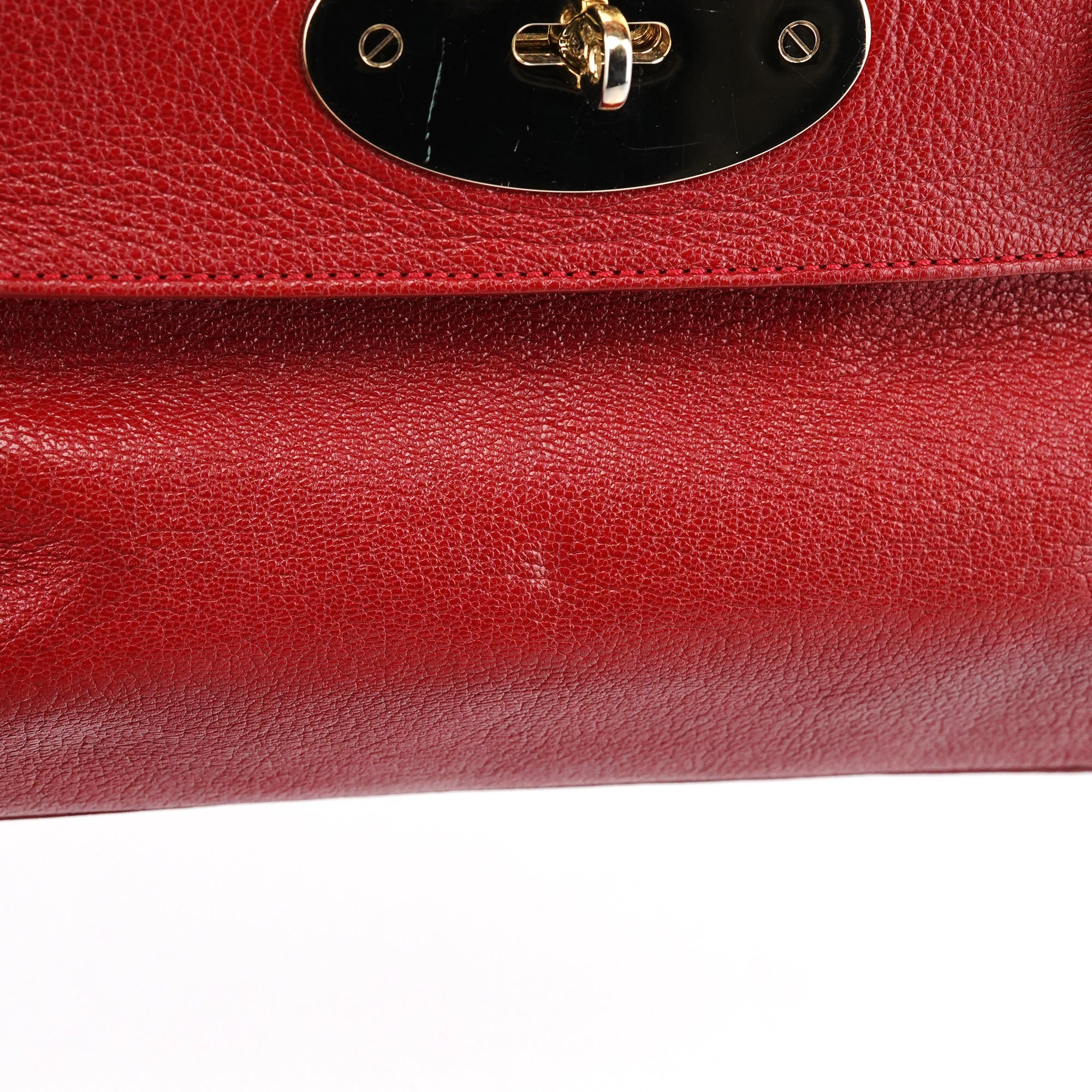 Red Leather Bayswater Tote Bag