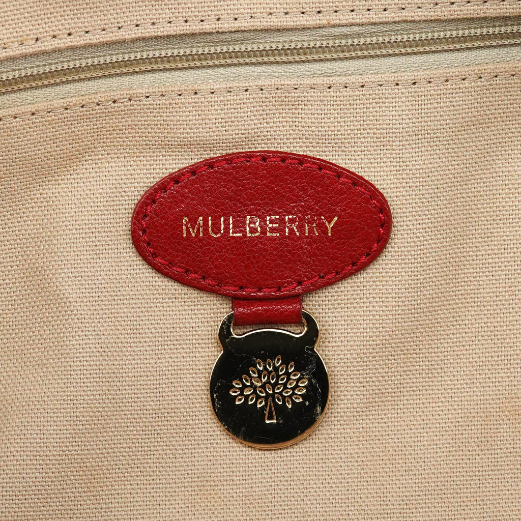 Red Leather Bayswater Tote Bag