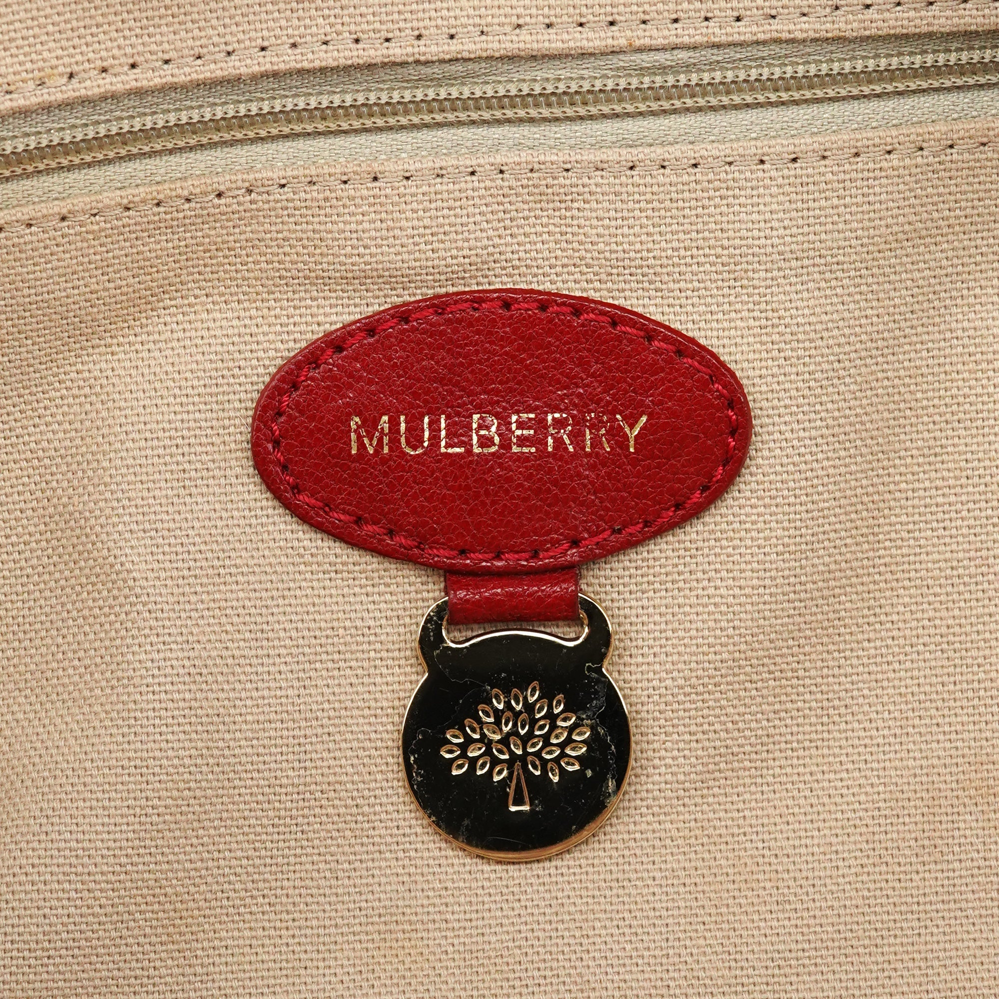 Red Leather Bayswater Tote Bag