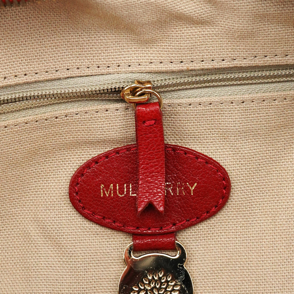 Red Leather Bayswater Tote Bag