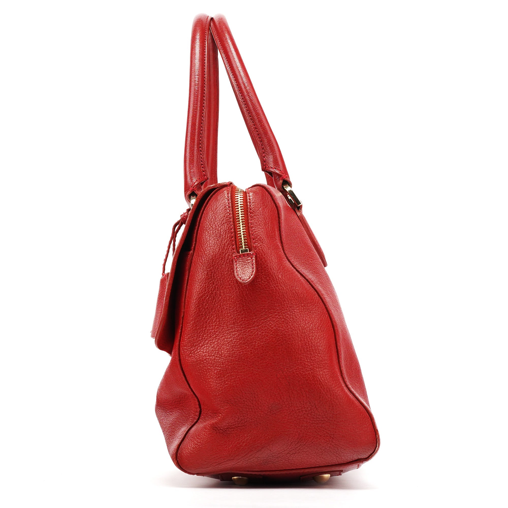 Red Leather Bayswater Tote Bag