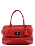 Red Leather Bayswater Tote Bag