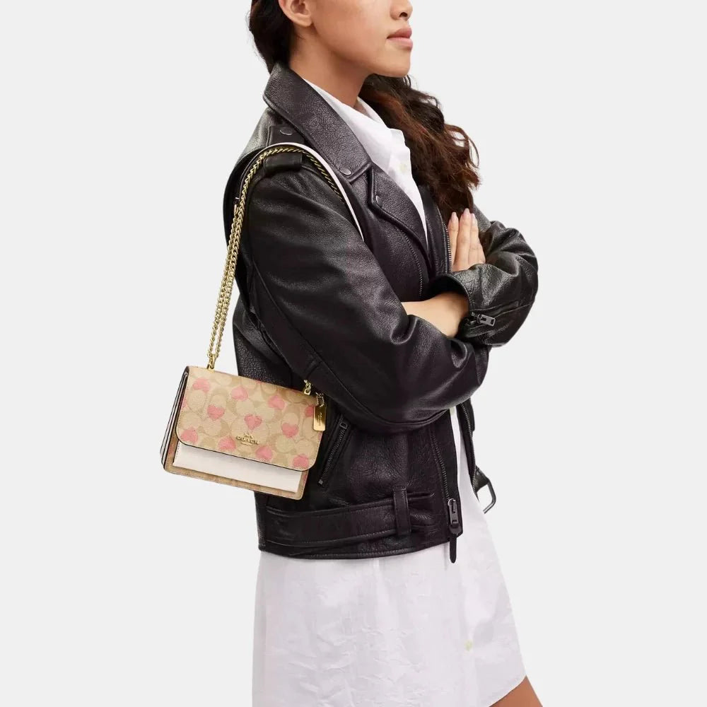 Coach Mini Klare Crossbody In Signature Canvas With Heart Print