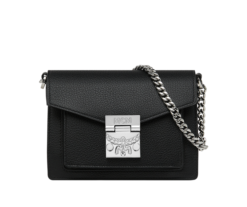 MCM Tracy Patricia Black Leather Mini Crossbody Bag
