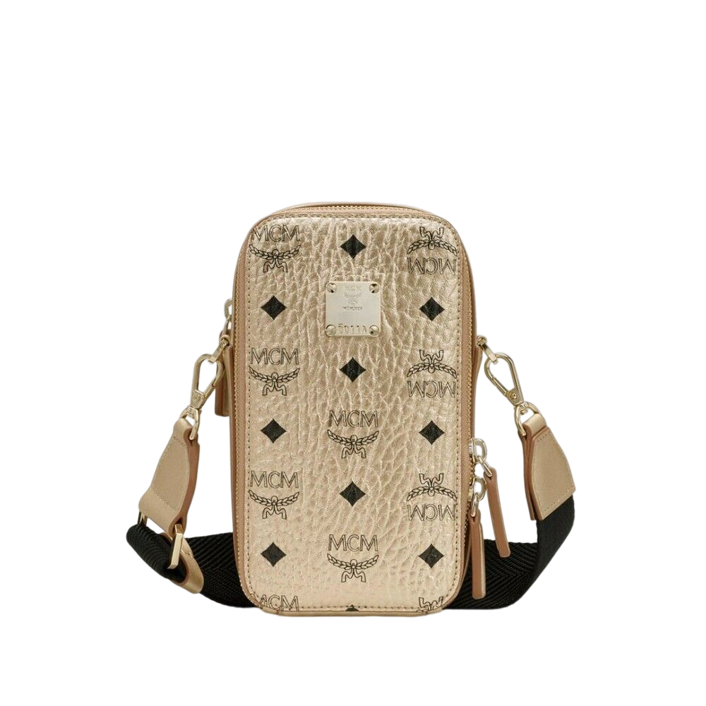 MCM Visetos Berlin Gold  Crossbody Camera Bag