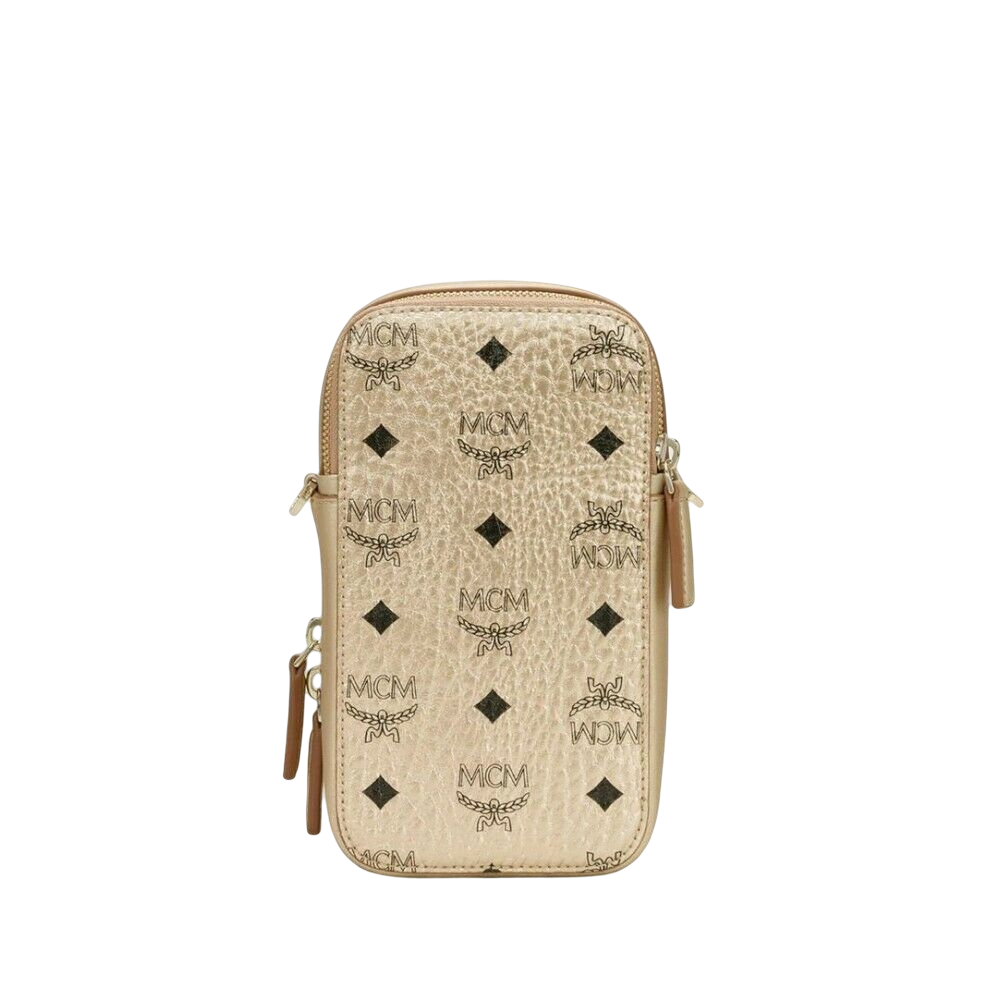 MCM Visetos Berlin Gold  Crossbody Camera Bag