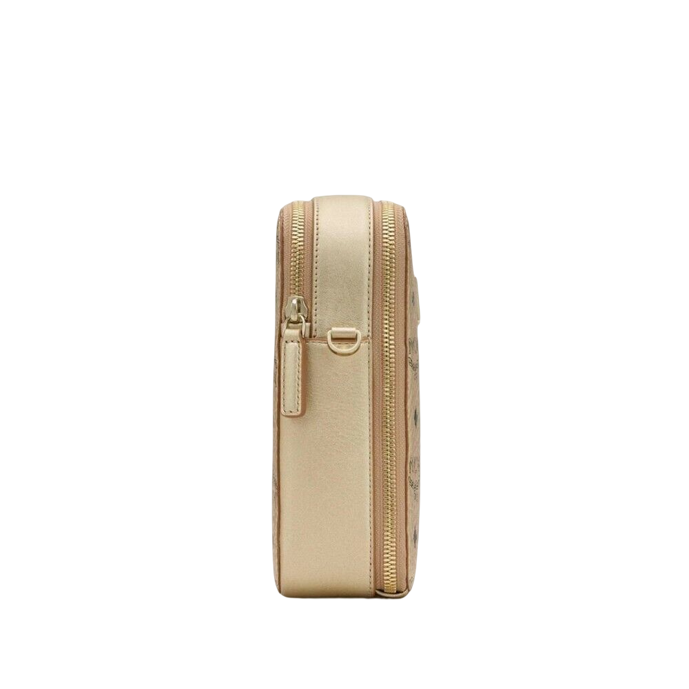 MCM Visetos Berlin Gold  Crossbody Camera Bag