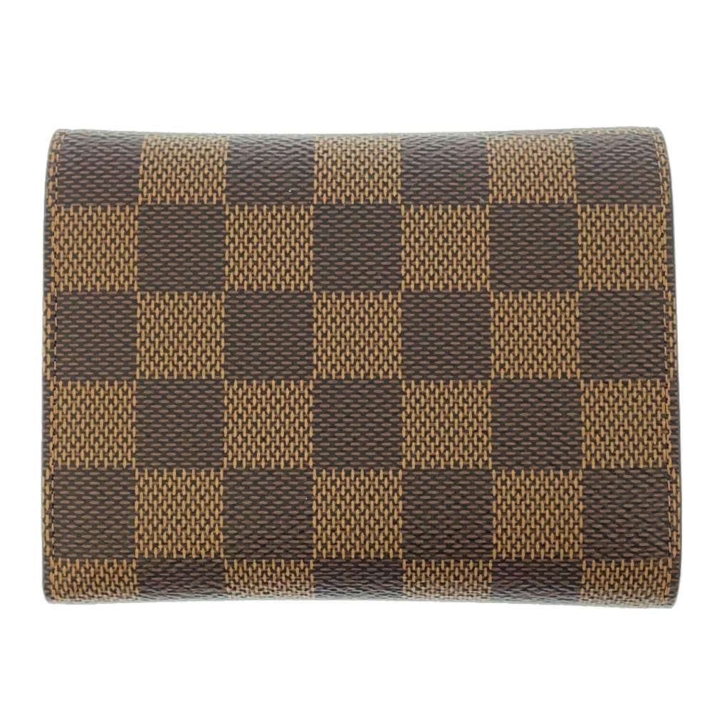 LOUIS VUITTON Portefeuille Victorine RedN41659 Damier Ebene Canvas