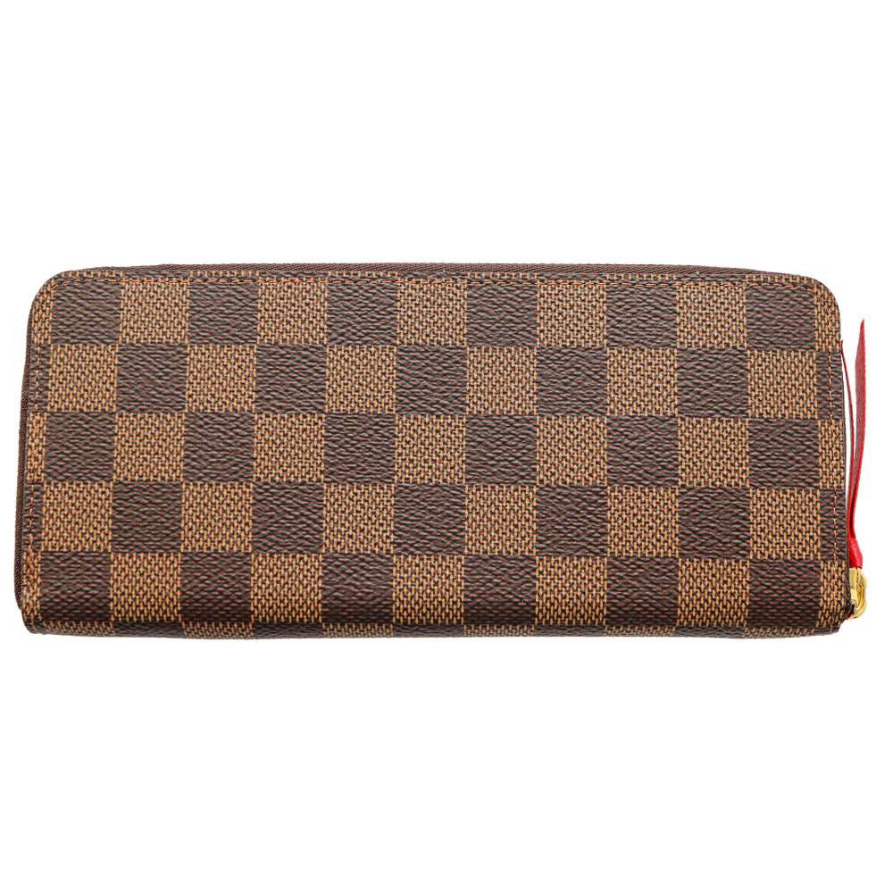 LOUIS VUITTON Portefeuille Clemence CeriseN60534 Damier Ebene Canvas
