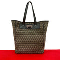 Fendi Zucchino FF Canvas Leather Tote Bag