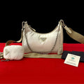 Prada Re-Edition Nylon Saffiano Leather 2way Shoulder Bag