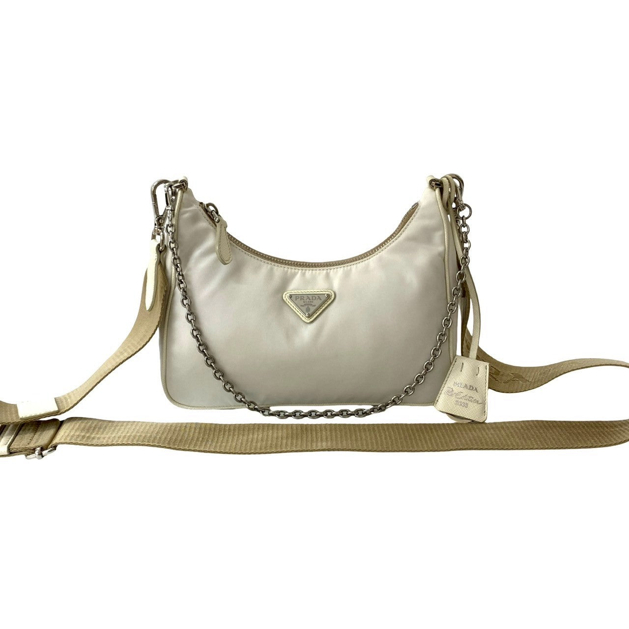 Prada Re-Edition Nylon Saffiano Leather 2way Shoulder Bag