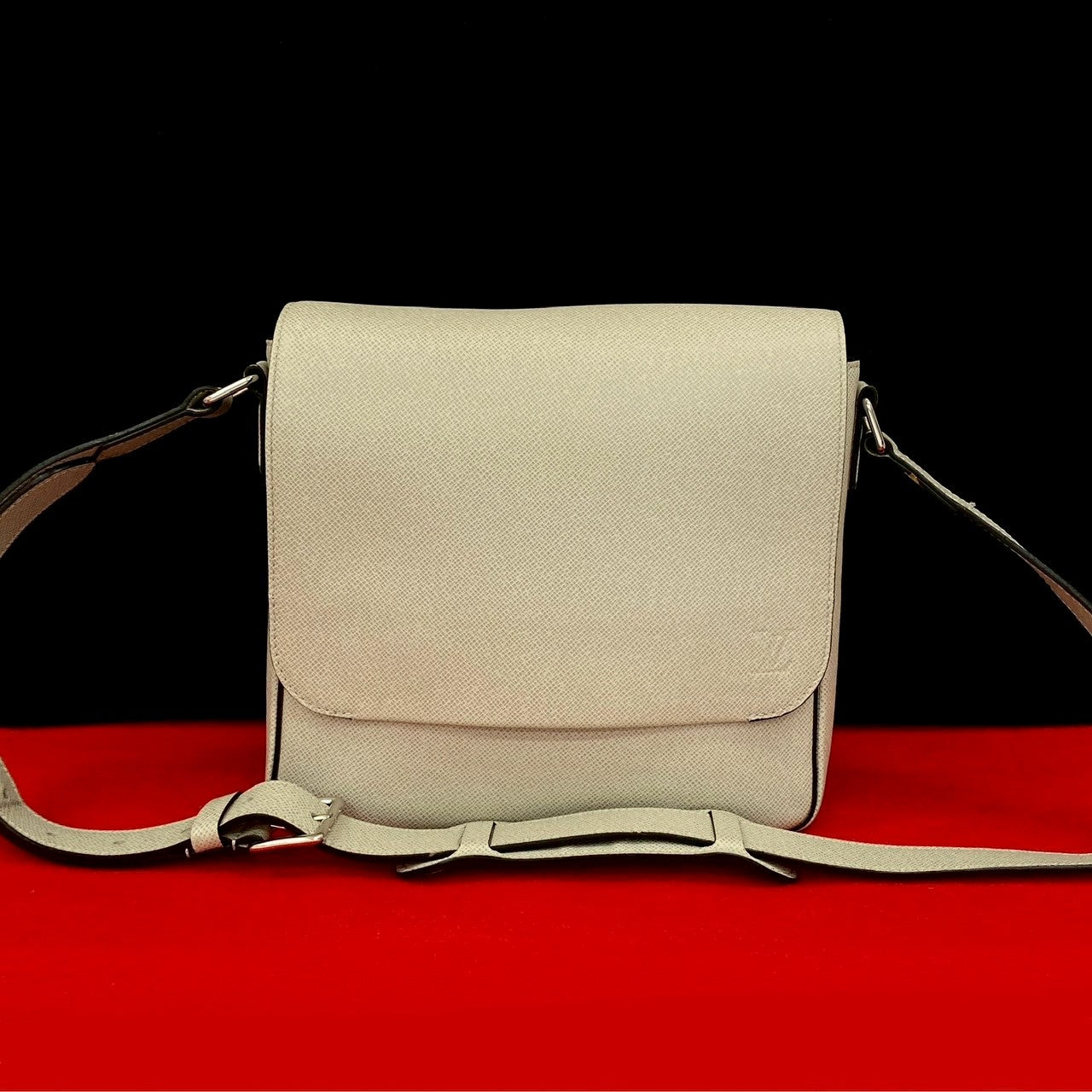 Louis Vuitton Roman PM Taiga Leather Shoulder Bag