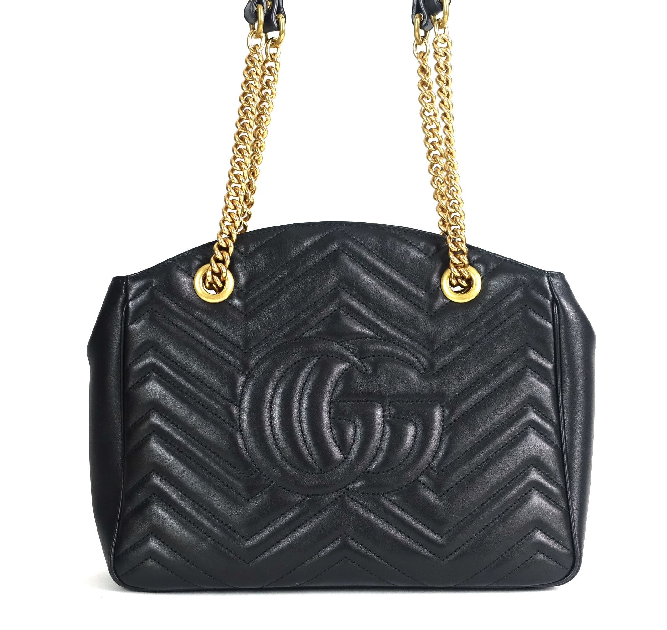 Gucci Marmont Matelasse Chevron Leather Tote Bag