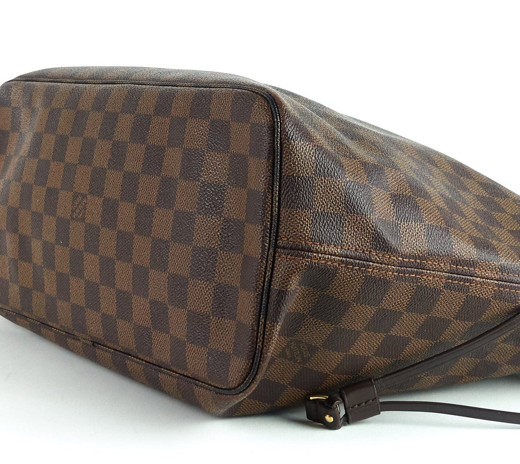 Louis Vuitto Neverfull MM Damier Ebène Canvas Tote Bag