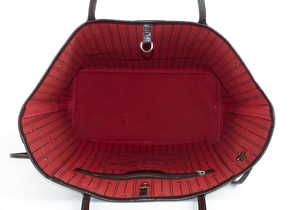 Louis Vuitto Neverfull MM Damier Ebène Canvas Tote Bag