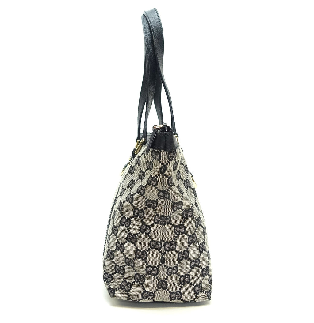 Gucci Abbey Monogram Canvas Zip Tote Bag