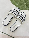 Chanel 22ss cloth white slippers 36,5