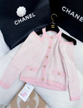 Chanel 23S popular pink knitted top with sleeves