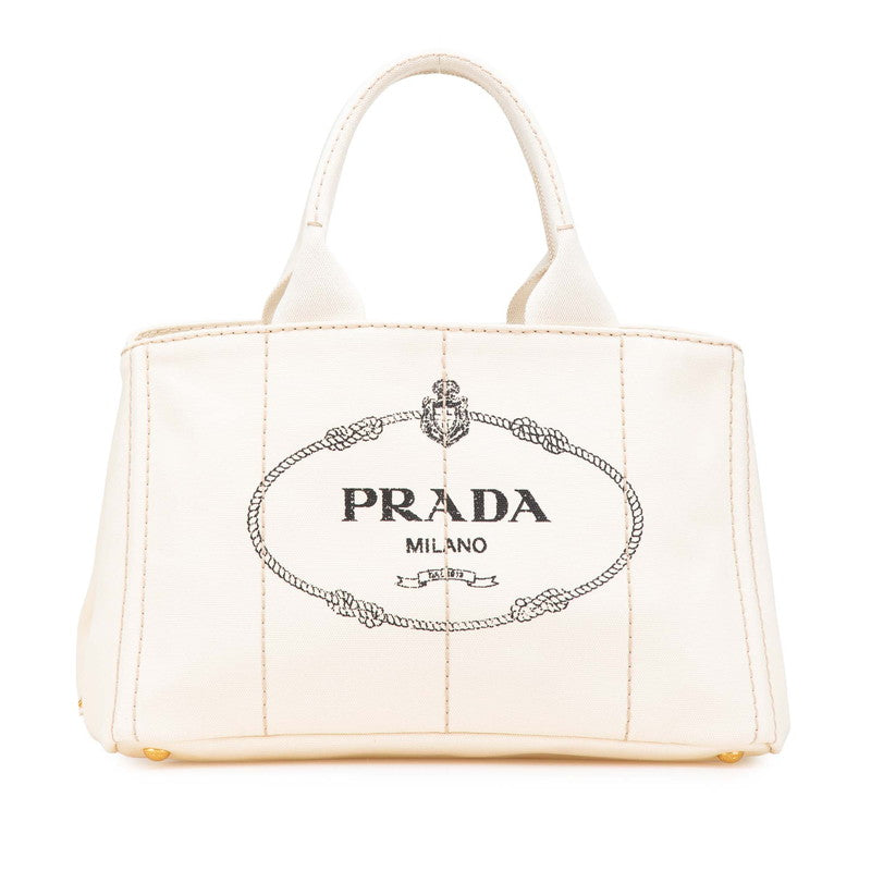 Prada Canapa Canvas Tote Bag