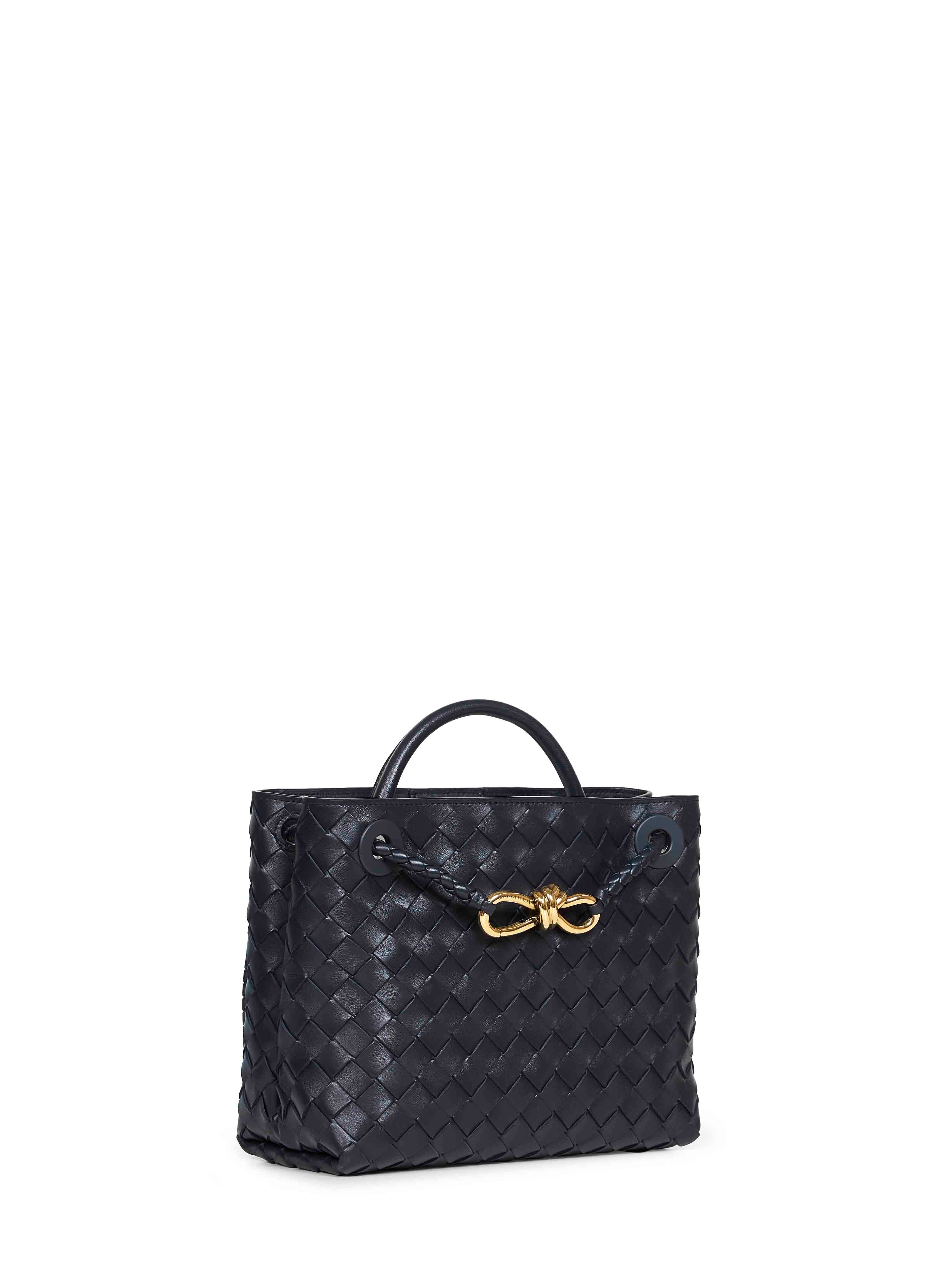 Bottega Veneta Women Midnight Small Andiamo Top Handle Bag