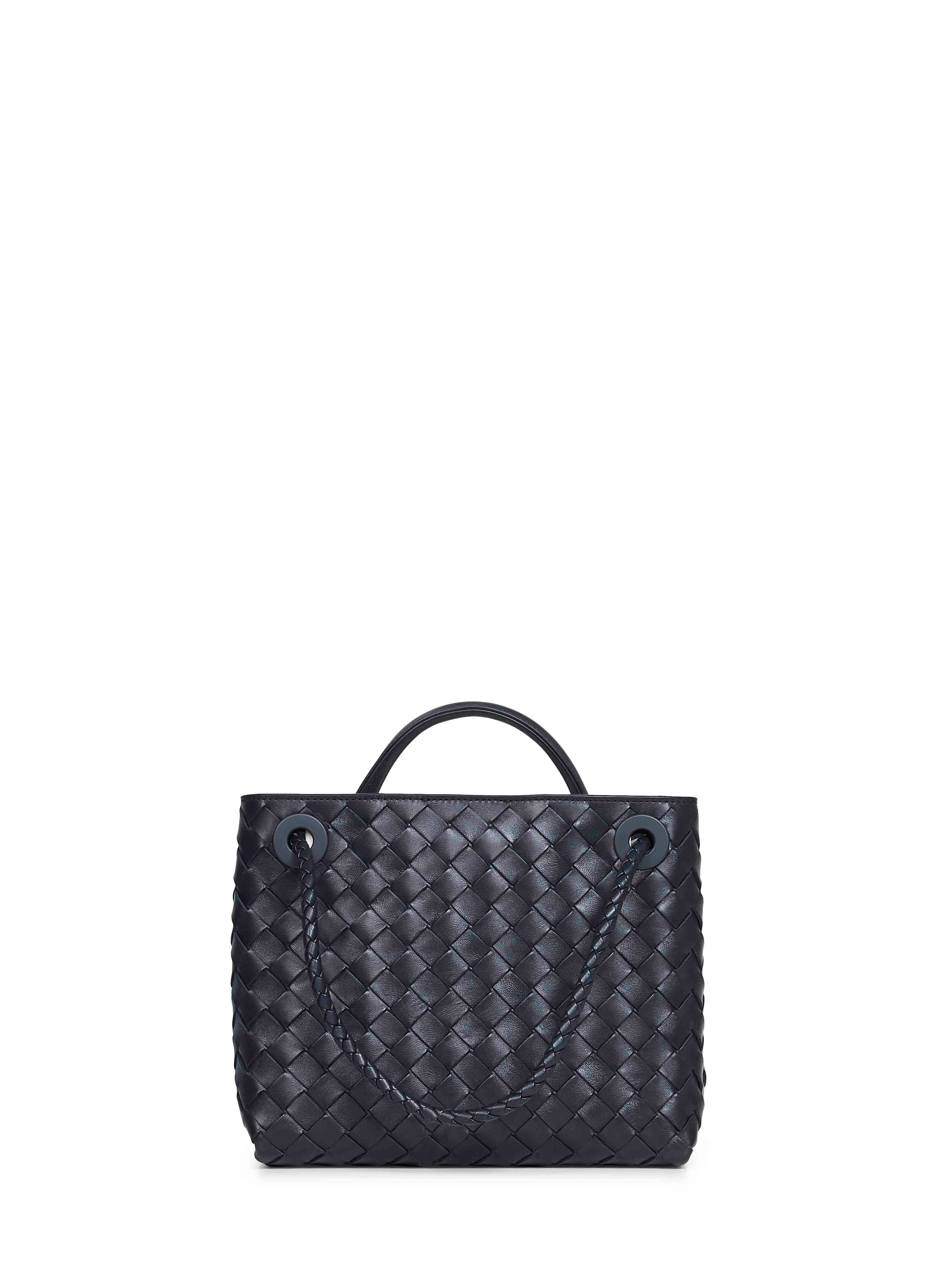 Bottega Veneta Women Midnight Small Andiamo Top Handle Bag