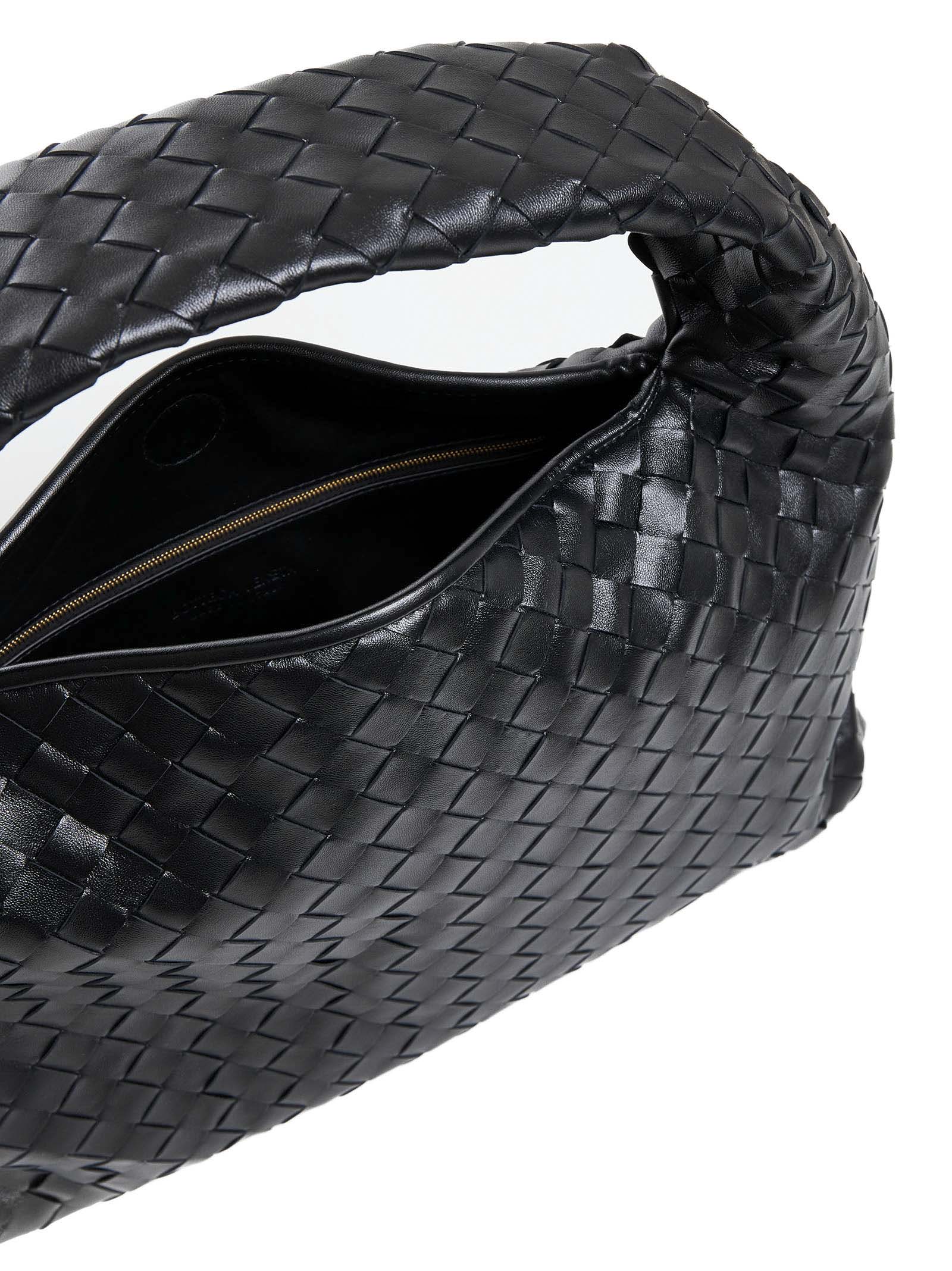 Bottega Veneta Women Tote Bag In Leather With Intrecciato Hop Motif