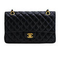 Chanel Lambskin Black Quilted Medium Classic Double Flap Bag
