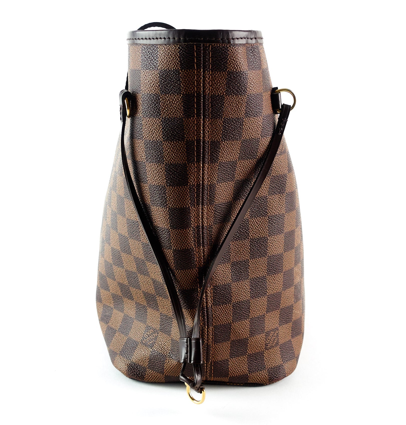 Louis Vuitto Neverfull MM Damier Ebène Canvas Tote Bag with Pouch