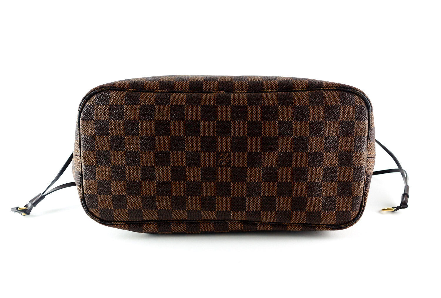 Louis Vuitto Neverfull MM Damier Ebène Canvas Tote Bag with Pouch