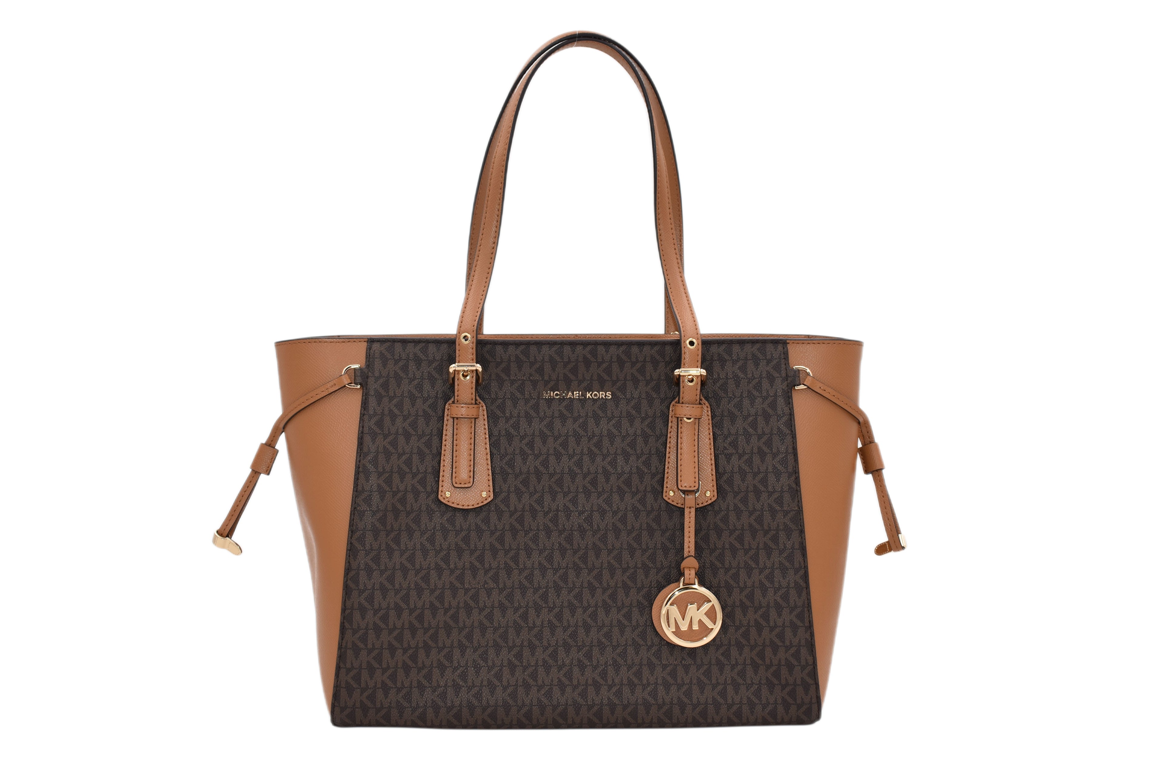 Michael Kors Voyager MK Signature Drawstring Large Tote Shoulder Bag ( )