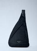Prada Men Asymmetric Nylon Sling Bag