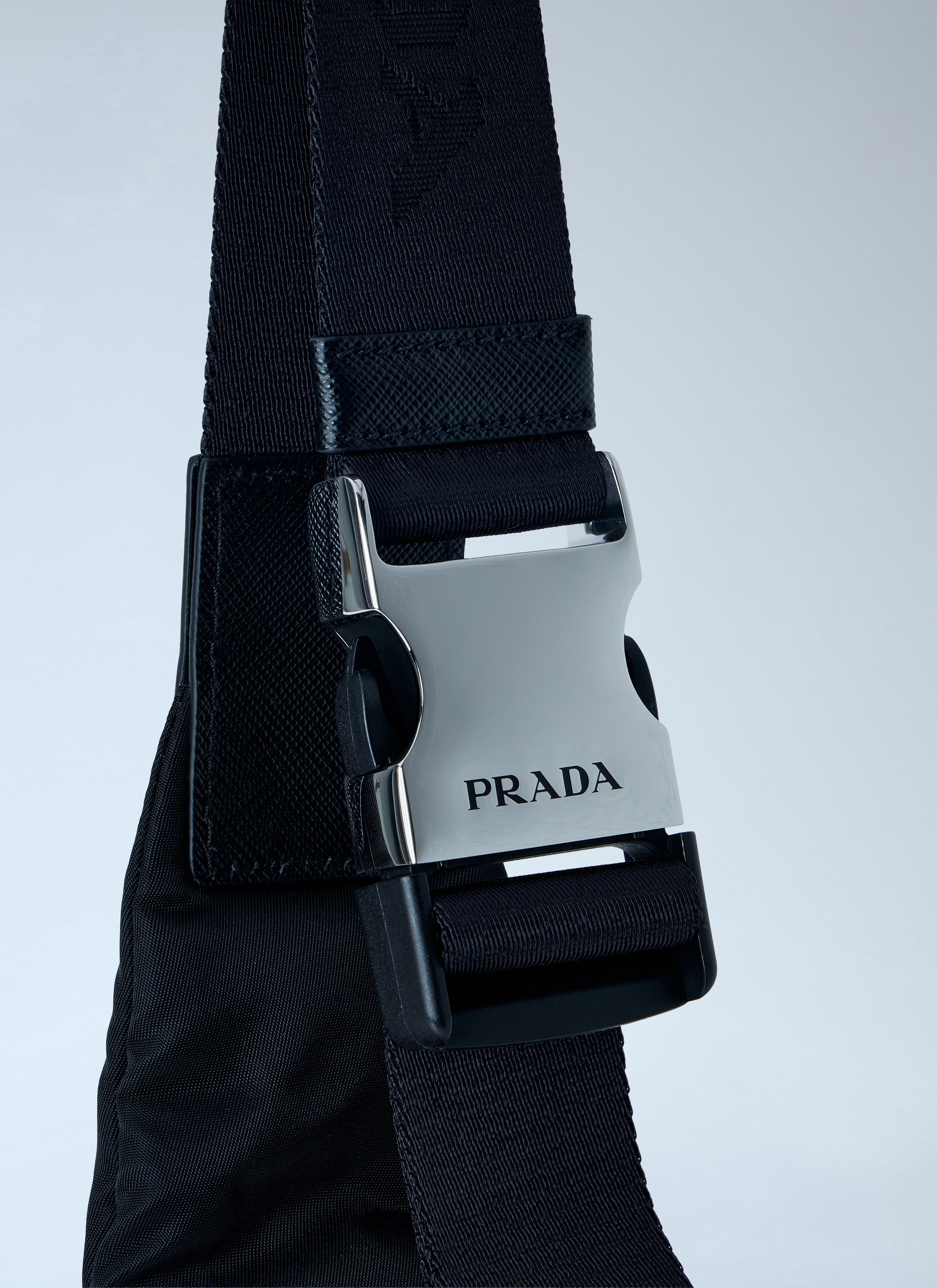 Prada Men Asymmetric Nylon Sling Bag