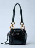 Prada Women Mini Dangle Leather Handbag