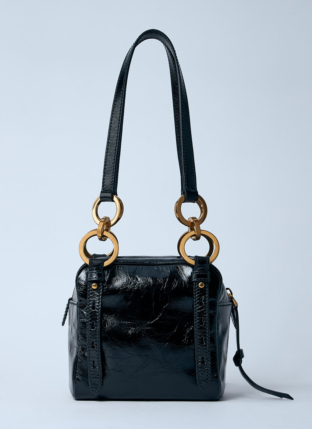 Prada Women Mini Dangle Leather Handbag