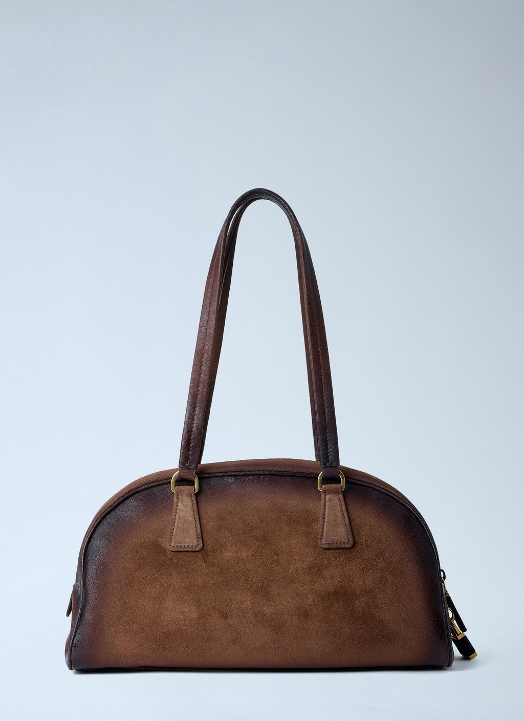 Prada Women Bowling Medium Suede Handbag