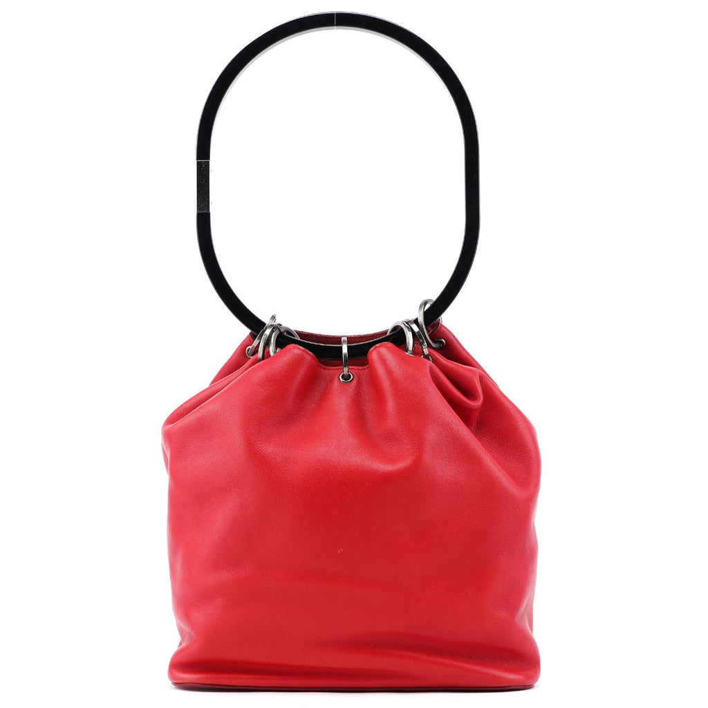 001 3750 Red Calfskin Plastic Ring Bag