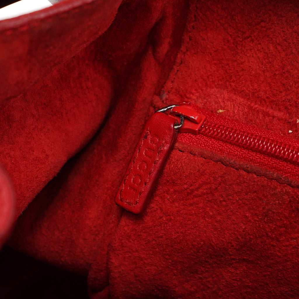 001 3750 Red Calfskin Plastic Ring Bag