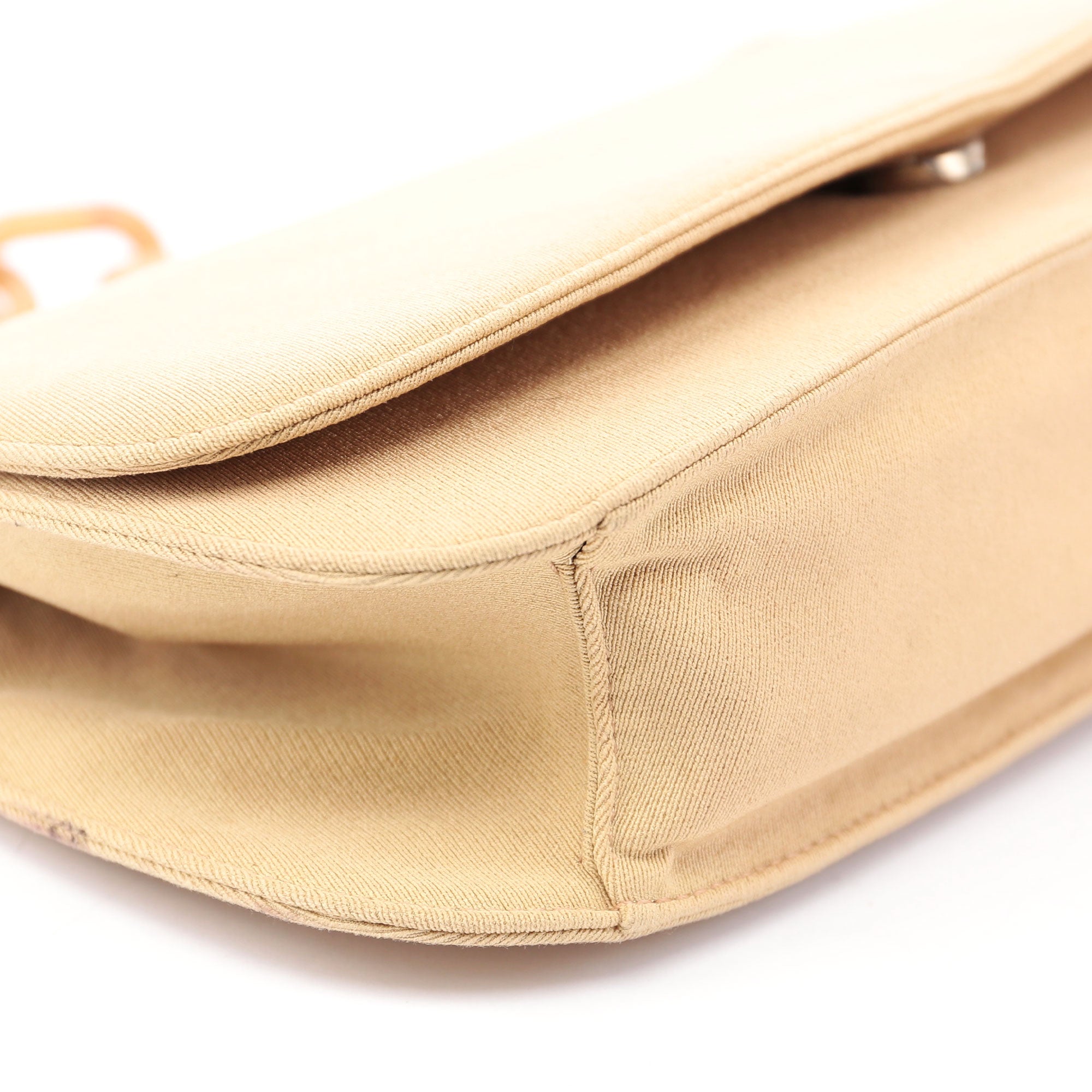 1990's Beige Tessuto Plastic Chain Bag