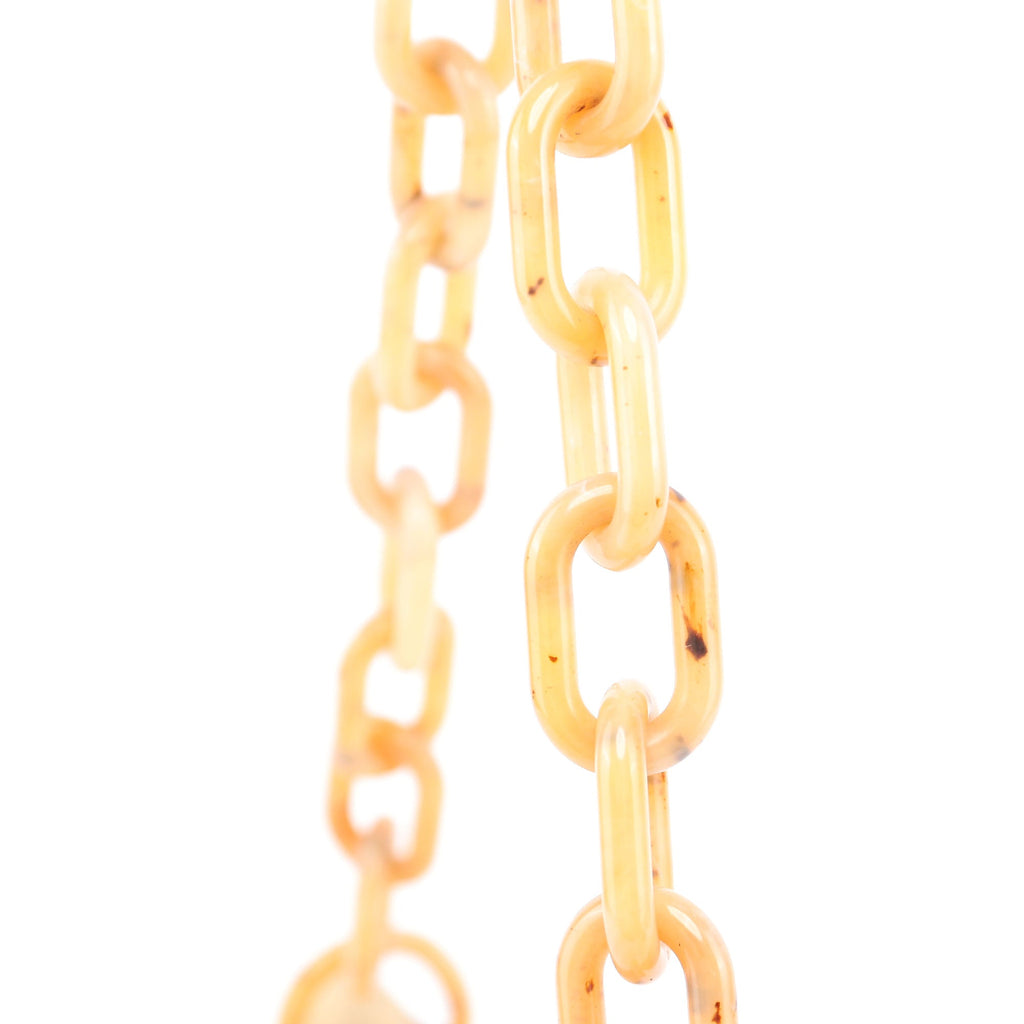 1990's Beige Tessuto Plastic Chain Bag