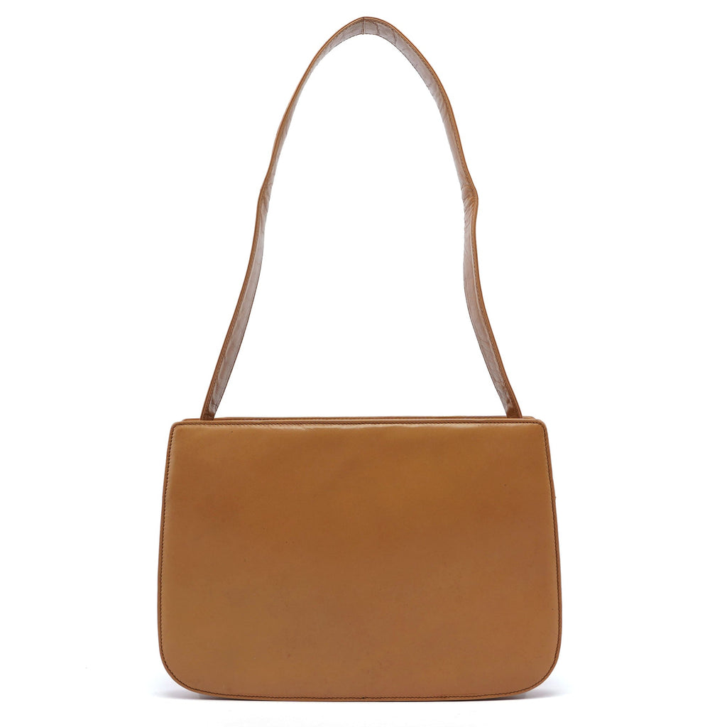 1990's Beige Vitello Shoulder Bag