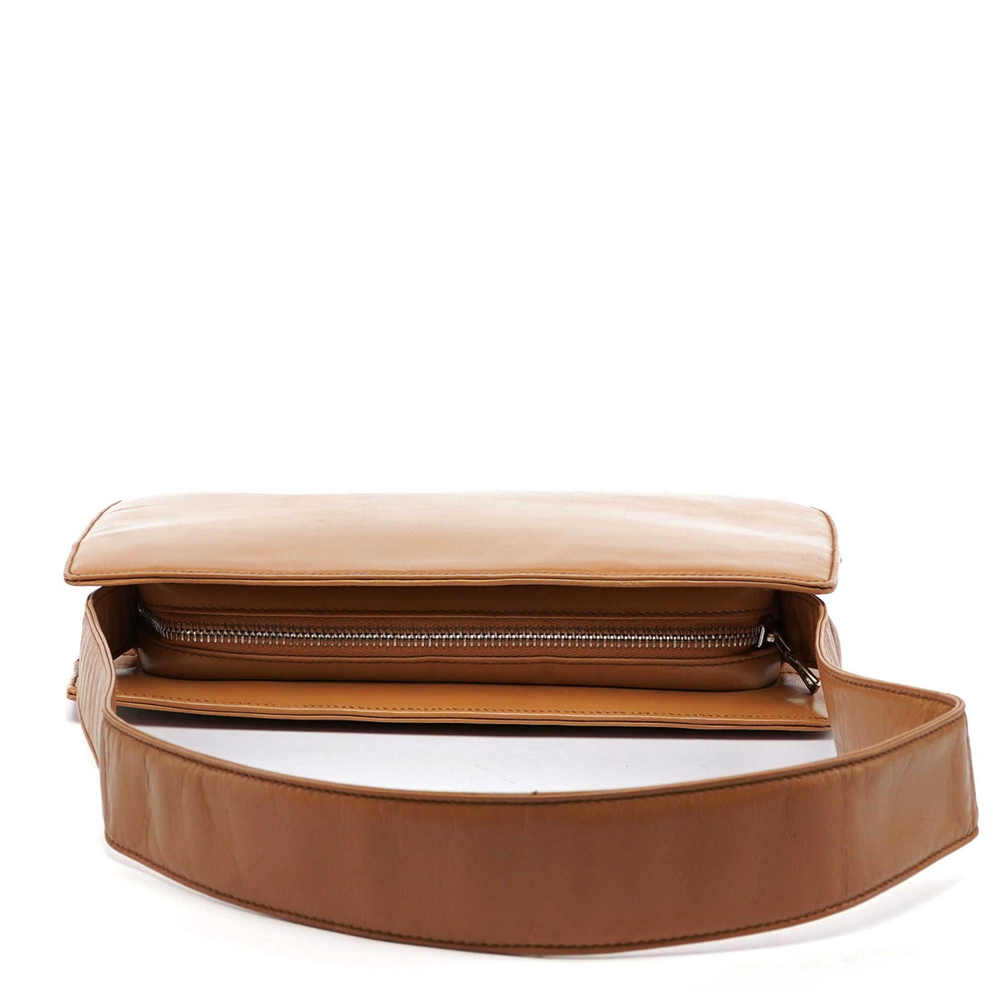 1990's Beige Vitello Shoulder Bag