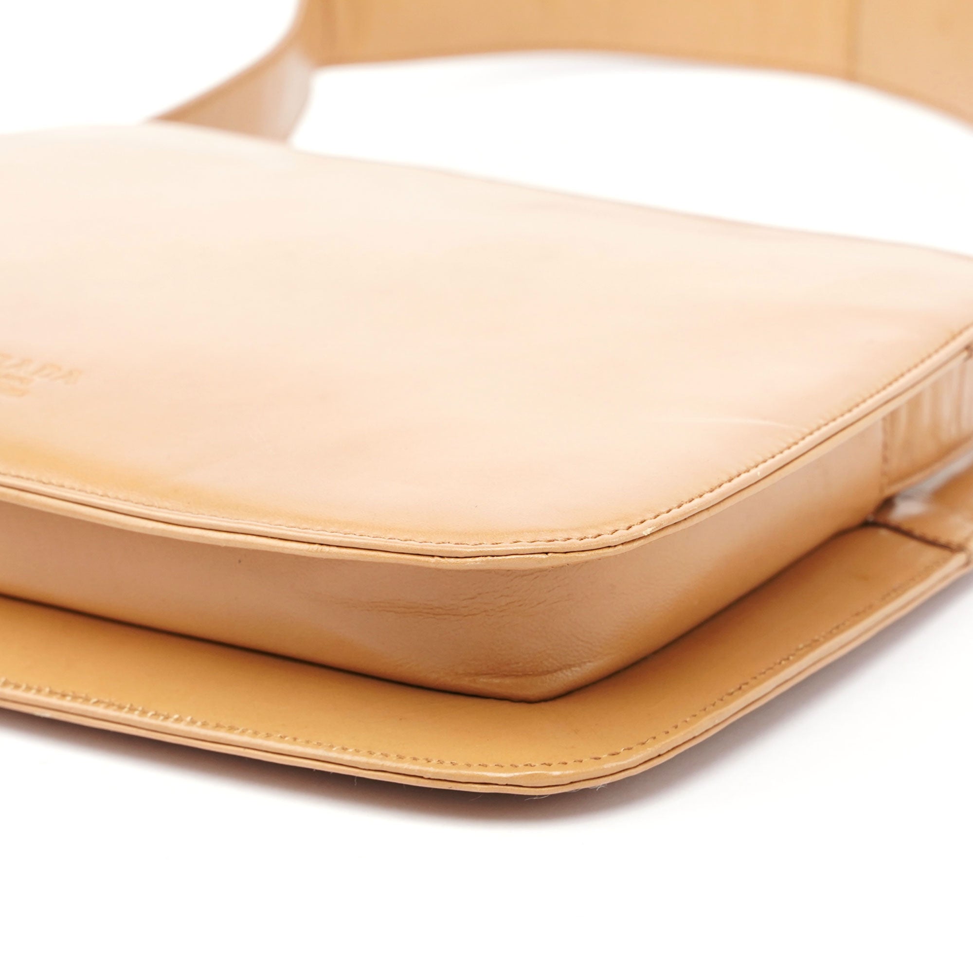 1990's Beige Vitello Shoulder Bag