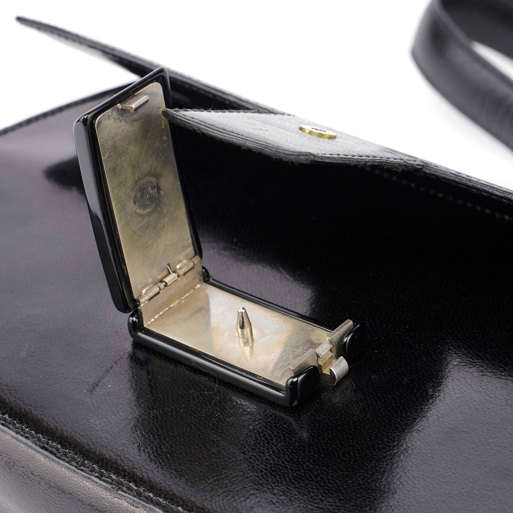 1990's Black Calfskin Shoulder Bag