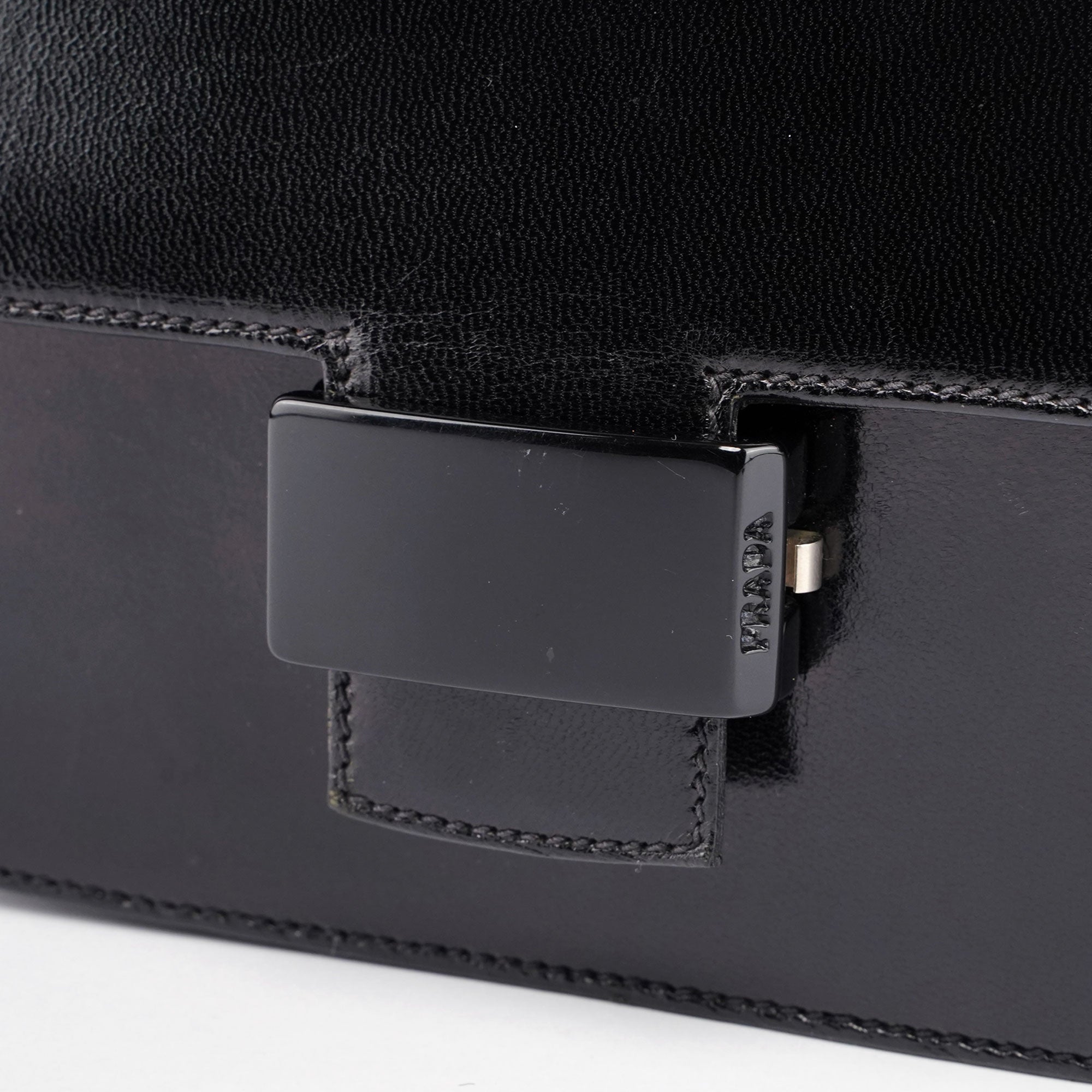 1990's Black Calfskin Shoulder Bag