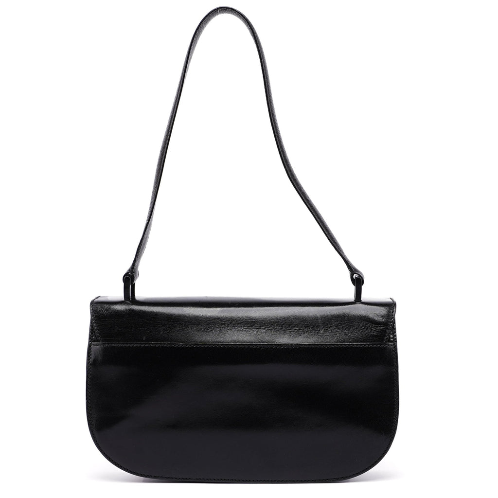 1990's Black Calfskin Shoulder Bag